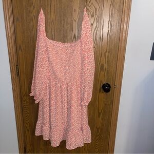 Pink floral dress
